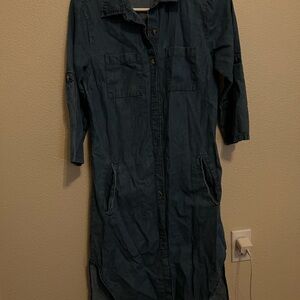 High Low Denim Dress